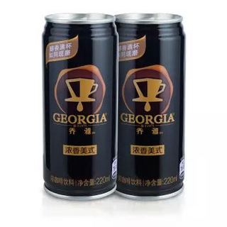 限地区：Coca Cola 可口可乐 乔雅 浓香美式 咖啡饮料 摩登罐 220ml*24罐 *2件