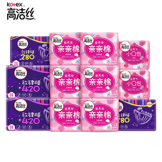 kotex 高洁丝 亲亲棉卫生巾 日夜组合装 100片 