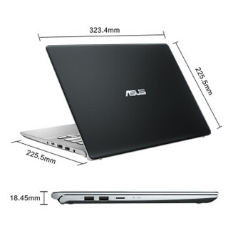 ASUS 华硕 灵耀S 2代 14英寸 笔记本电脑 (消光灰、酷睿i7-8565U、8GB、256GB SSD、MX150)