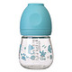 有券的上：Rikang 日康 宽口玻璃奶瓶婴儿 新生儿宝宝奶瓶140ml （蓝）RK-N1019