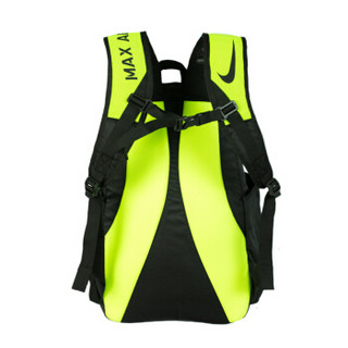 耐克（NIKE）休闲运动包 气垫书包 电脑双肩背包 BA5479-010 黑色配荧光绿色