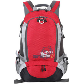亨得利（Handry） 背包 大容量多功能户外旅游包防水运动双肩背包 1825 红色