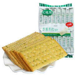 汇味园 苏打饼干不添加蔗糖 香葱味425g/袋（16小包）