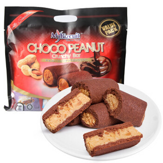 马来西亚进口 麦比客（MYBIZCUIT）巧克力花生卷曲奇饼干 早餐蛋糕下午茶休闲食品 300g