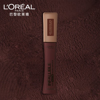 巴黎欧莱雅 L'OREAL PARIS欧莱雅(LOREAL)恒放溢彩雾感唇釉 856黑巧夫人 巧克力小姐限量版口红6.3ml