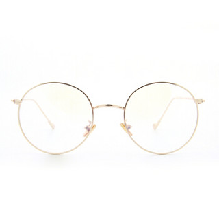 恋上（LianSan）复古眼镜框男女潮款金属圆框光学眼镜架配近视眼镜 LS02200 金色