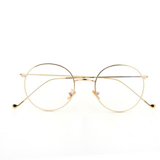恋上（LianSan）复古眼镜框男女潮款金属圆框光学眼镜架配近视眼镜 LS02200 金色