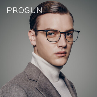 保圣（prosun）光学镜架 中性方框眼镜框近视眼镜架 PJ5008 B10砂黑