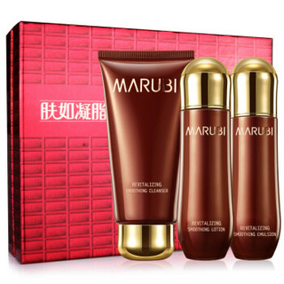 MARUBI 丸美 洁面乳+丝滑水+丝滑乳 (洁面乳120g+丝滑水130ml+丝滑乳100g、正常规格、3件套)