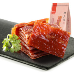 良品铺子猪肉脯小包装 零食小吃 肉干肉脯 猪肉干 200g *2件