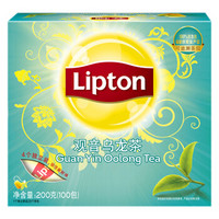 立顿Lipton 茶叶 观音乌龙茶100包200g 袋泡茶茶包 办公室休闲下午茶