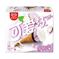 和路雪 可爱多甜筒 香芋牛奶口味 76g*6 支 *7件
