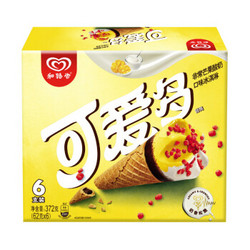 和路雪 可爱多甜筒 芒果酸奶口味 冰淇淋家庭装 62g*6支 雪糕（新老包装 随机发货） *5件