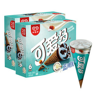 和路雪可爱多甜筒冰淇淋焦糖海盐口味家庭装12支新老包装随机发货