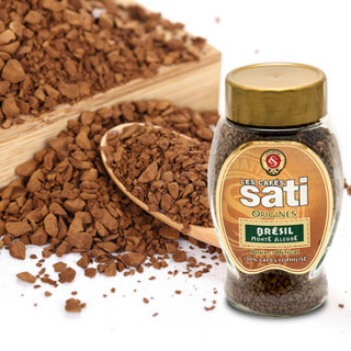 撒蒂 法国进口速溶咖啡粉 纯黑咖啡 冻干咖啡100g瓶装
