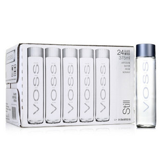 芙丝（VOSS）挪威原装进口饮用天然泉水(深层自流)375ml*24瓶(玻璃瓶)年货送礼