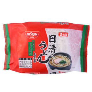 日清（ Nissin ）速冻日式风味乌冬面 3包装 原装进口 面条 645g/袋