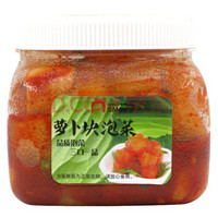 三口一品 韩国风味泡菜 瓶装萝卜块400g/瓶