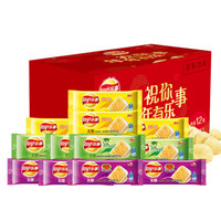 乐事（Lay's）休闲零食 饼干礼盒 管饱 黄瓜原味番茄味 年年有乐事 480g