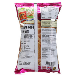 马来西亚进口 妙妙（MIAW MIAW）虾味香脆棒(膨化食品) 60g 休闲零食 小吃