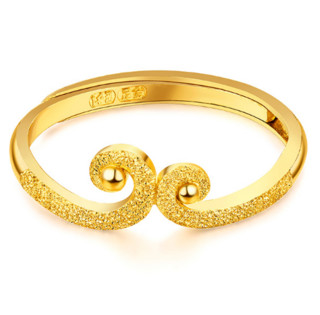 六福珠宝 GMGTBR0013 戒指 (2.84g、0.6cm、金色)