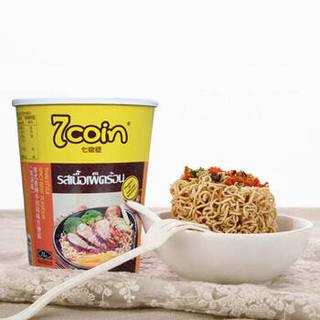 7coin 泰国进口方便面 (70g、牛肉味、杯装)