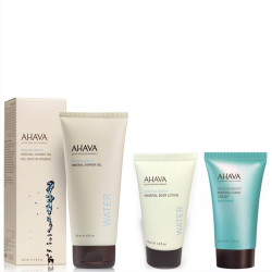 AHAVA 死海矿物深层洁净套装（沐浴露200ml+身体乳40ml+护手霜40ml）赠护手霜40ml