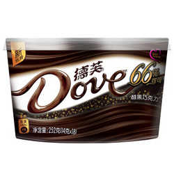 Dove 德芙 66%醇黑巧克力 252g *2件