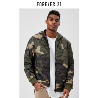 FOREVER 21 00309386 男士连帽长袖夹克