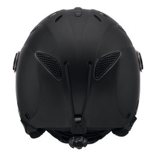 ALPINA 17款单双板雪盔 男女滑雪板头盔 一体盔含雪镜尺寸可调A9037超轻 黑色A9037435 58-60
