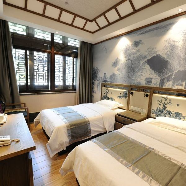 酒店特惠荷田客栈台儿庄古城精品水景酒店1晚台儿庄古城门票画舫船票