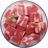 科尔沁 生鲜牛肉 肥牛块 500g  *5件