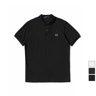 FRED PERRY 佛莱德·派瑞 夏季休闲针织翻领短袖3XXXXMC (黑色、40)