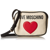 Love Moschino Borsa 女士帆布Pu拼接斜挎包