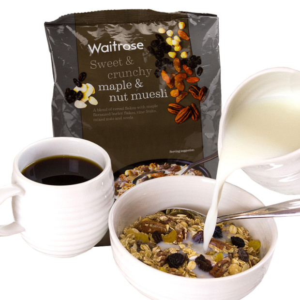 waitrose 维特罗斯 枫糖坚果什锦麦片 (1000g、袋装)