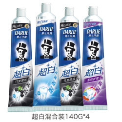 DARLIE 黑人 超白牙膏美白 140g*4支