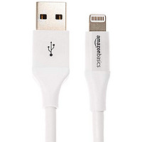 AmazonBasics 亚马逊倍思 苹果MFi认证 USB 2.0 A to Lightning接口高级数据线 适用于iPhone iPad iPod 白色 *2件