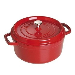 STAUB 圆形铸铁炖锅 24cm 樱桃红