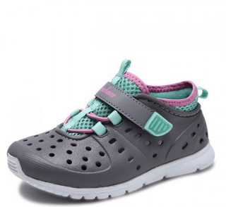 斯凯奇童鞋 新款舒适一脚蹬男女同款 女童凉鞋 150(25.5) 灰色/多彩色