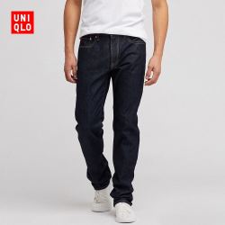 优衣库 男装 经典直筒牛仔裤(水洗产品) 413155 优衣库UNIQLO