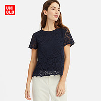 优衣库 UNIQLO 415356 女装 蕾丝T恤(短袖)