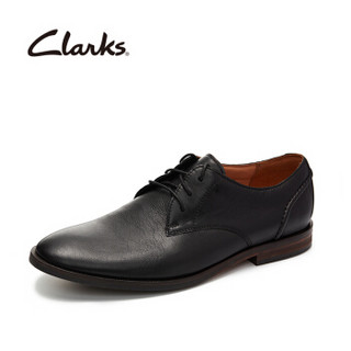 Clarks Glide Lace系列 男士舒适轻便商务正装鞋 261354317 (黑色、41)