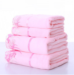 亿恒 毛巾浴巾2件套 1毛巾+1浴巾