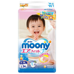  moony 尤妮佳 婴儿纸尿裤 L54片  *3件