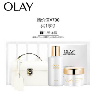 OLAY 玉兰油 水感透白系列 女士面部护理两件套 (紧致小白瓶精华液30ml+小哑铃7000)