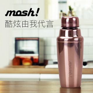 mosh 真空不锈钢创意调酒式子弹头型保温杯 DMSH350PK 350ml 玫瑰金色 *2件