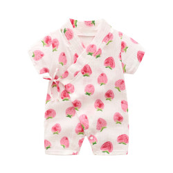 The little sugar milk baby 一米半糖 婴幼儿衣服哈衣男女宝宝和尚服系带连体衣66-90cm