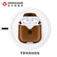 twelve south AirSnap 苹果无线蓝牙耳机新AirPods2牛皮防丢保护套