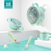 kub 可优比 婴儿碗勺套装 (嫩芽绿)
