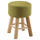 乐高赫曼小凳子时尚布艺实木创意椅子 餐桌凳方凳梳妆凳 现代简约家用凳子LG-26抹茶绿